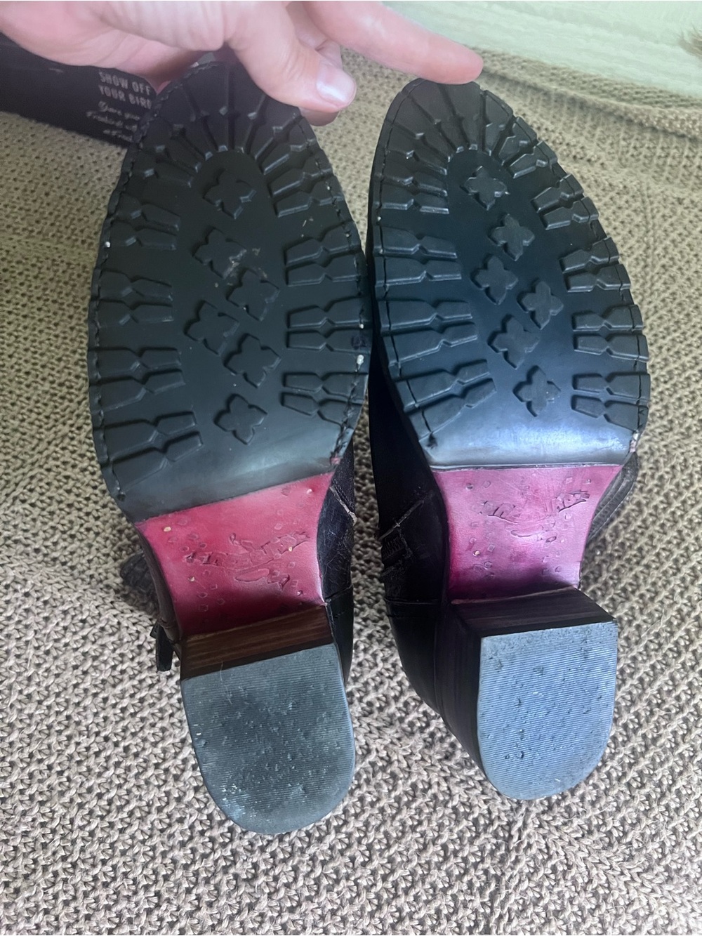 freebird Brown Distressed Leather Buckle Moto Boots - Picture 2 of 2